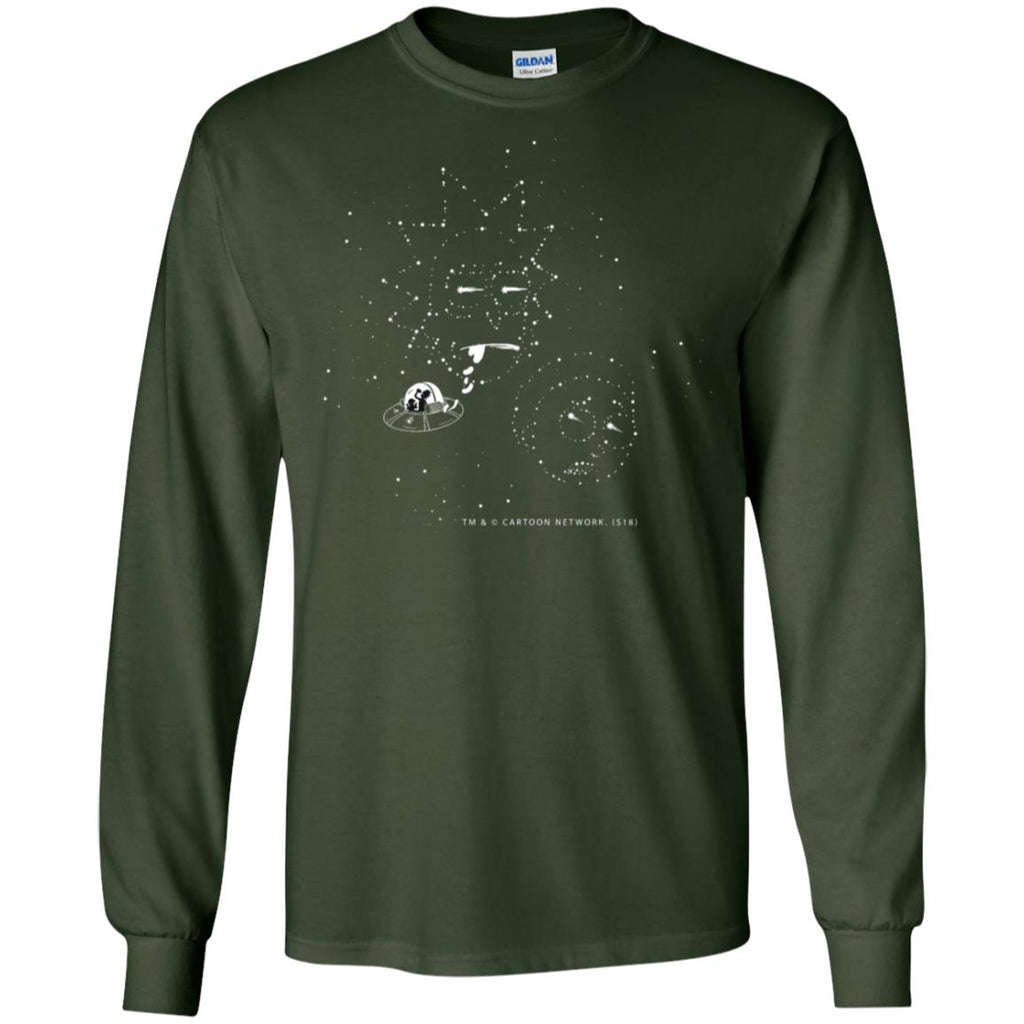 Rick And Morty Stars In The Sky Mug Men Long SLeeve Shirt