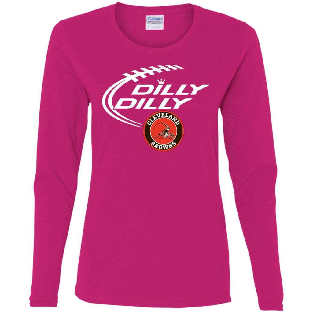 Dilly Dilly Cleverlan Browns Nfl Football Women Long Sleeve Shirt