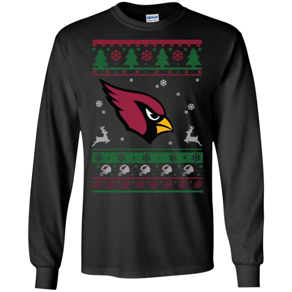 Arizona Cardinals Logo Football Teams Ugly Christmas Sweater Men Long SLeeve Shirt