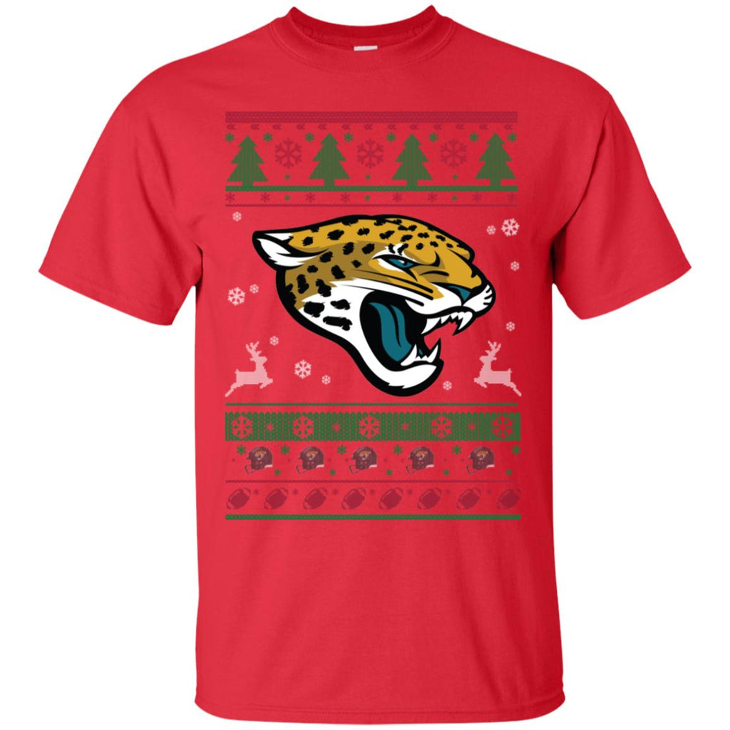 Jacksonville Jaguars Logo Football Teams Ugly Christmas Sweater Men T-Shirt