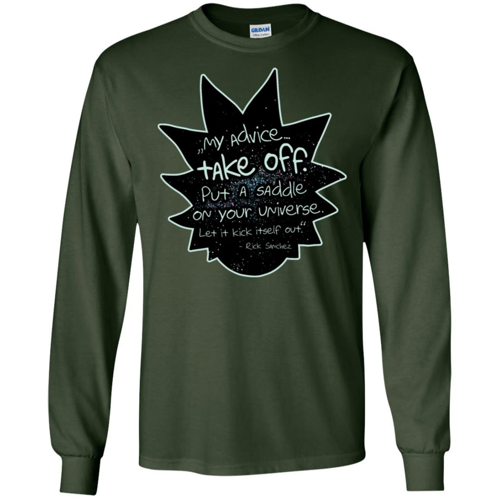 Rick And Morty My Advice  Take Off Men Long SLeeve Shirt