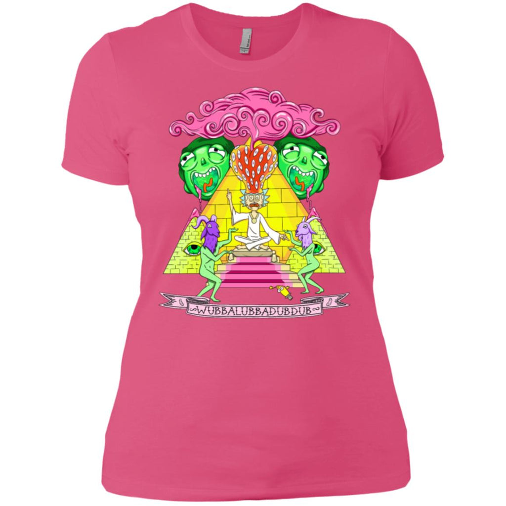 Rick And Morty Pyramid With Catchphrase Women T-Shirt