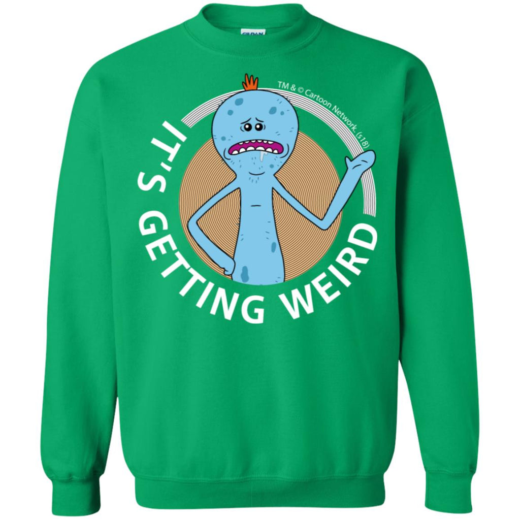 Rick And Morty Mr Meeseeks It's Getting Weird Mug Unisex Crewneck Pullover Sweatshirt