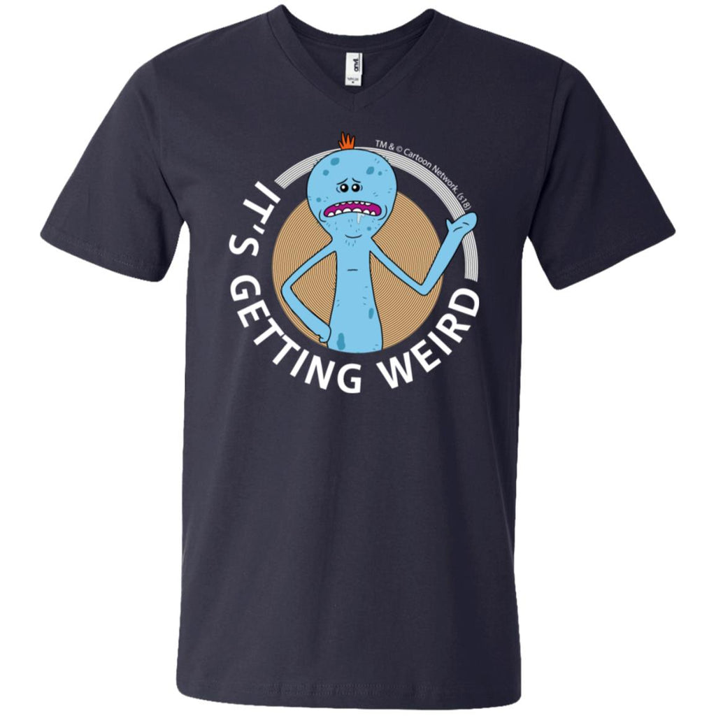 Rick And Morty Mr Meeseeks It's Getting Weird Mug Men V-Neck T-Shirt