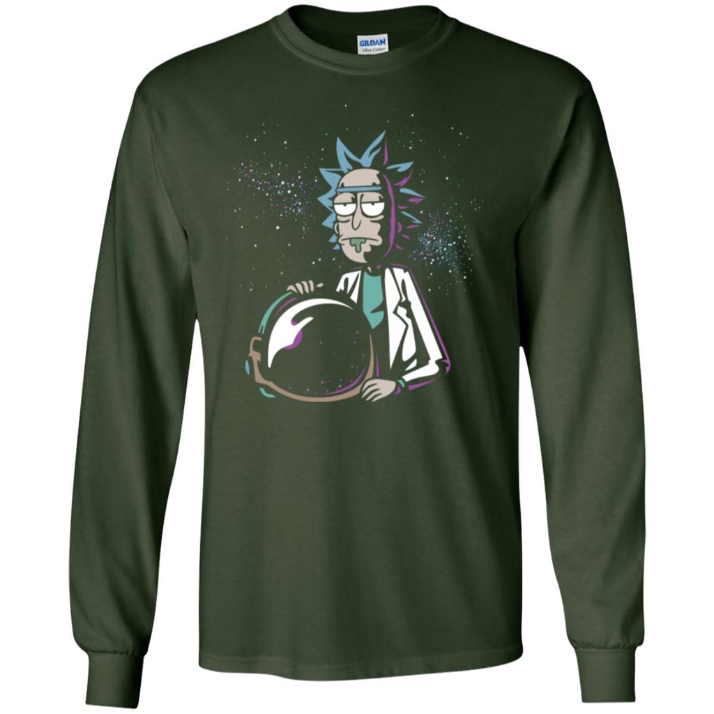 Rick And Morty Astronaut Helmet Men Long SLeeve Shirt