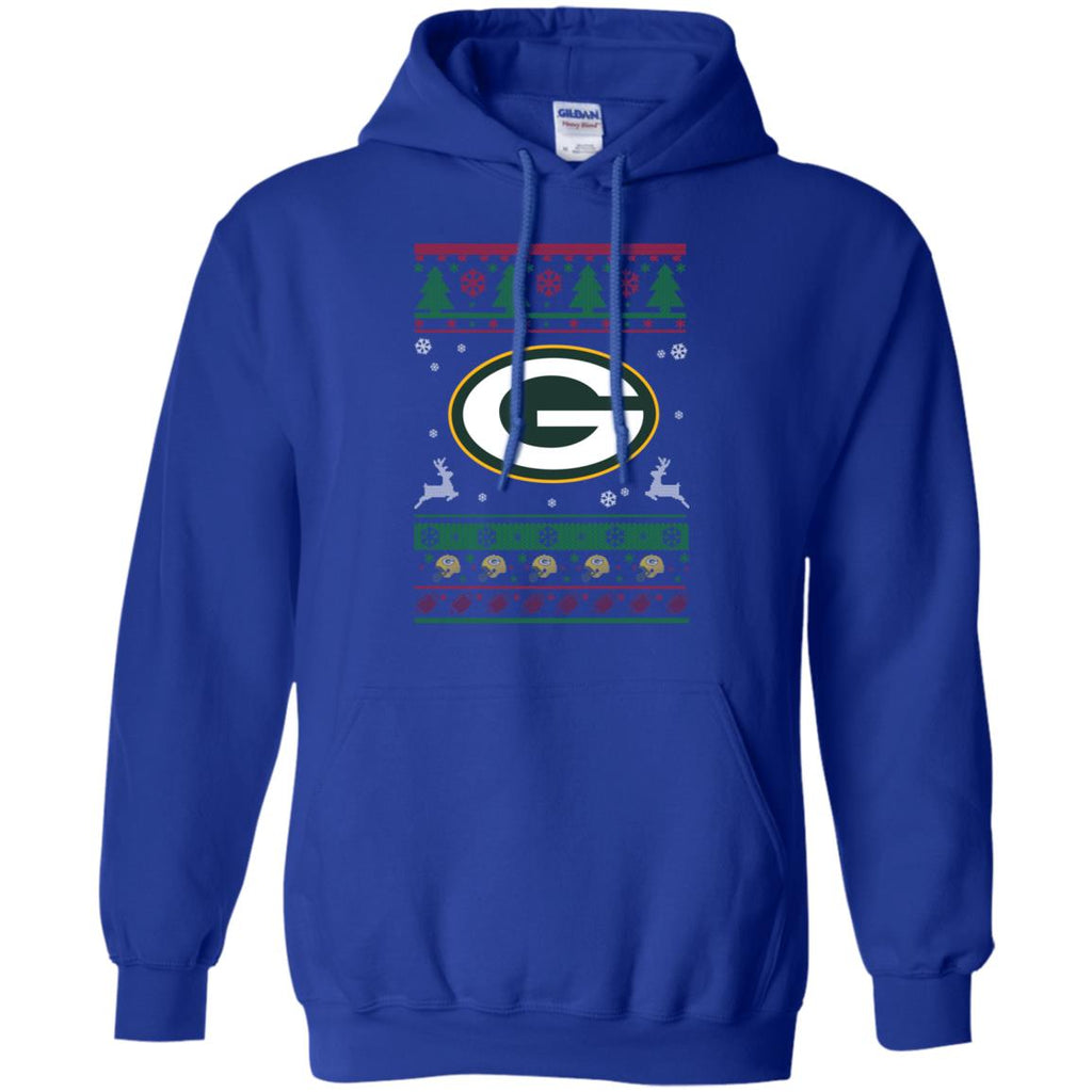 Green Bay Packers Logo Football Teams Ugly Christmas Sweater Men Pullover Hoodie