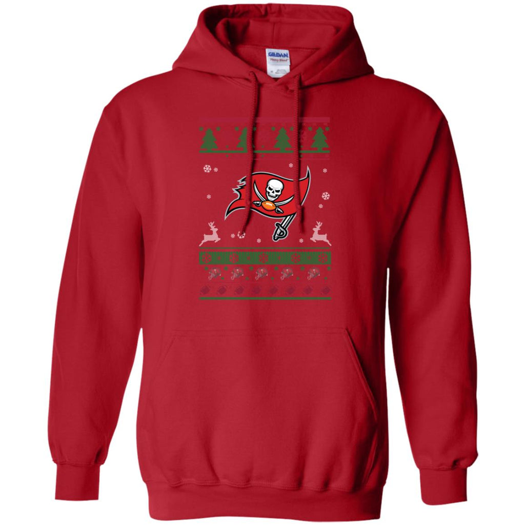 Tampa Bay Buccaneers Logo Football Teams Ugly Christmas Sweater Men Pullover Hoodie