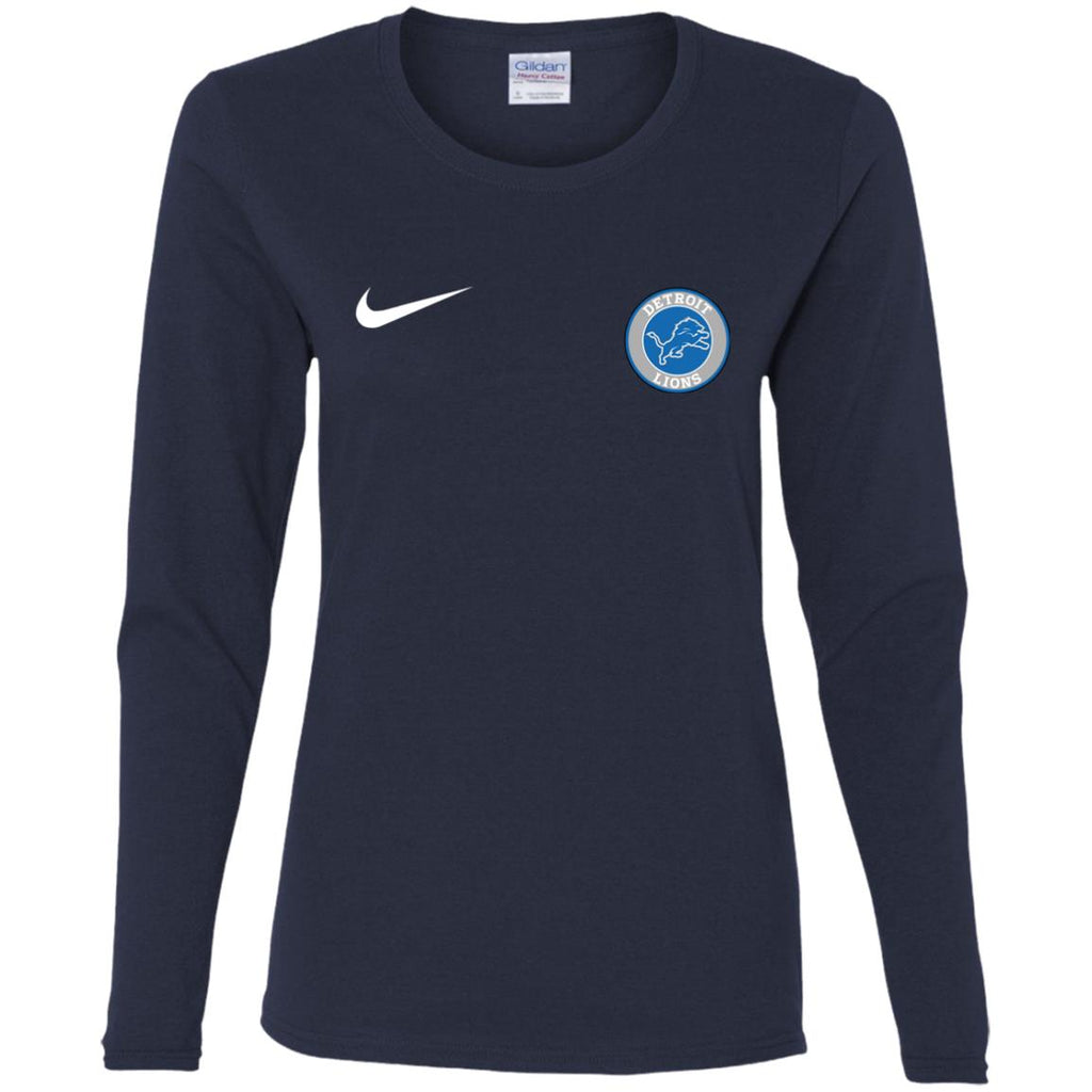 Nike Destroit Lions Nfl Football Women Long Sleeve Shirt