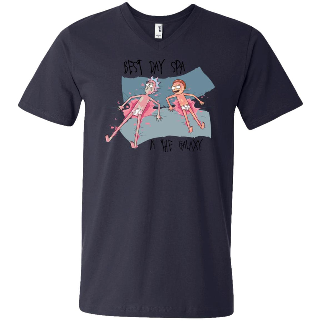 Rick And Morty Best Spa Day In The Galaxy Men V-Neck T-Shirt