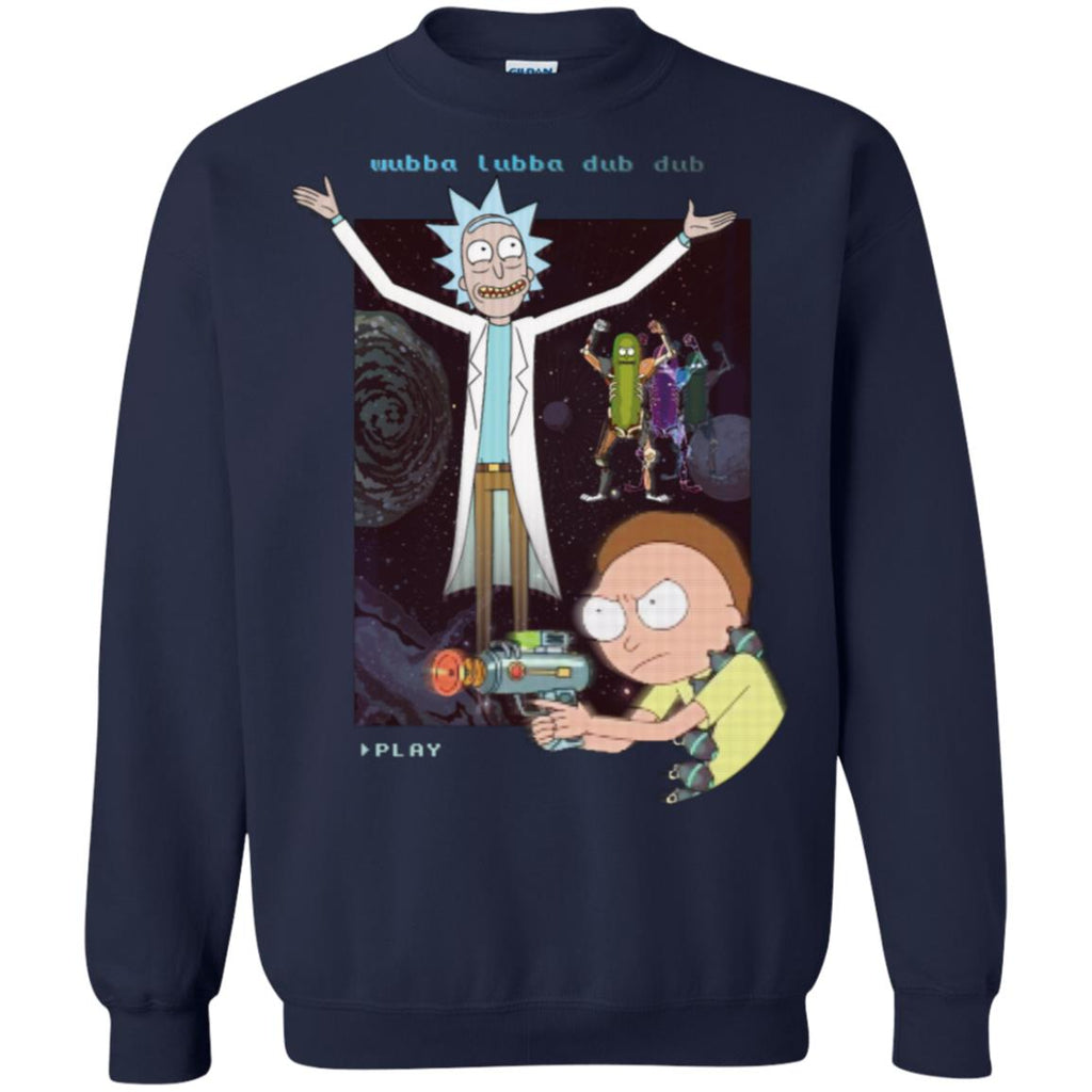 Rick And Morty Retro Video Game Unisex Crewneck Pullover Sweatshirt