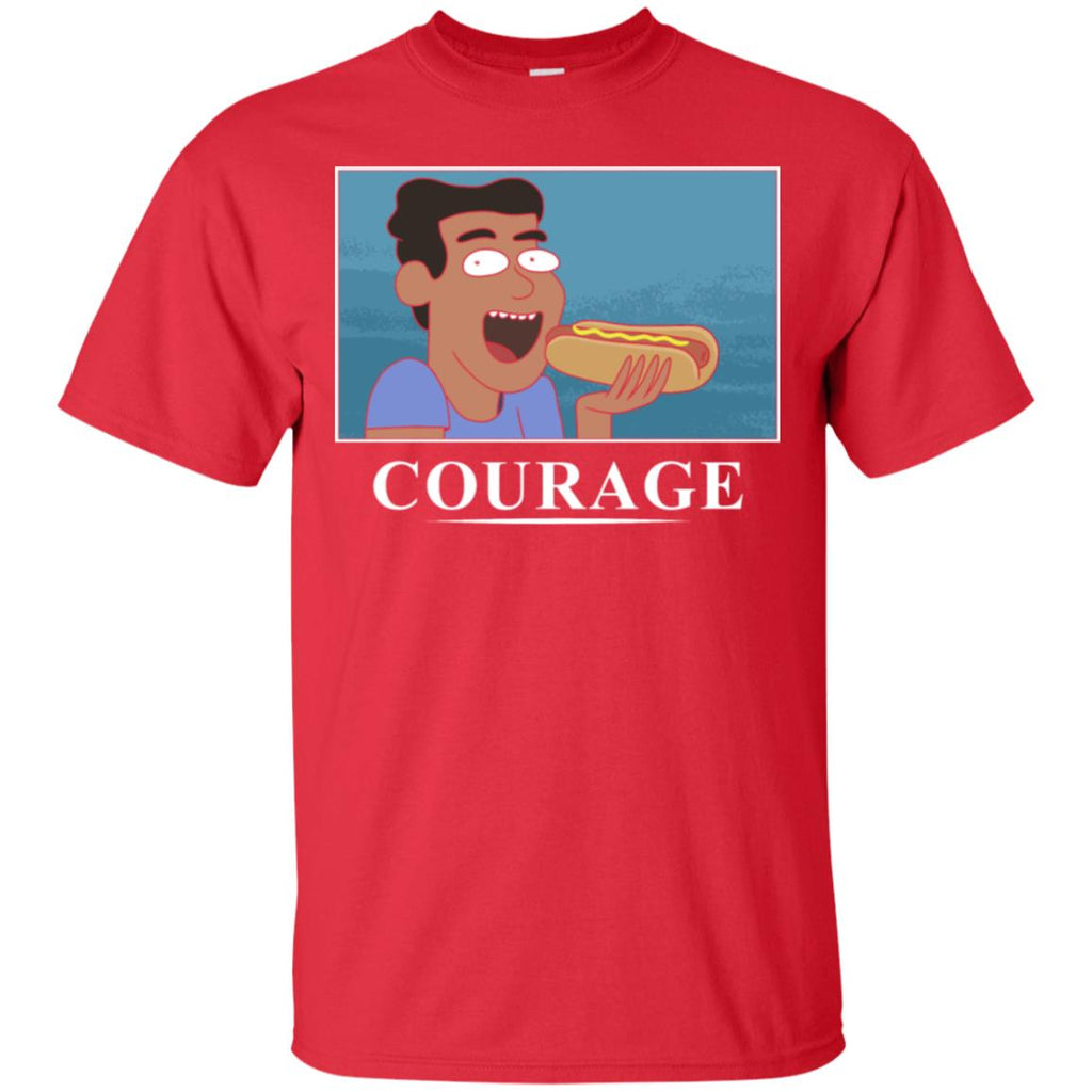 Rick And Morty Courage Is Eating A Hot Dog Men T-Shirt