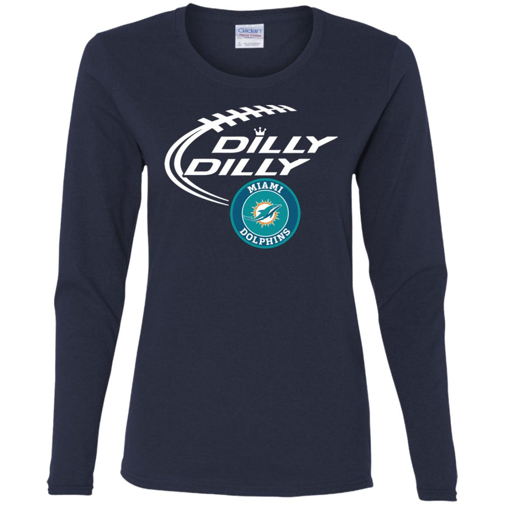 Dilly Dilly Miami Dolphins Nfl Football Women Long Sleeve Shirt