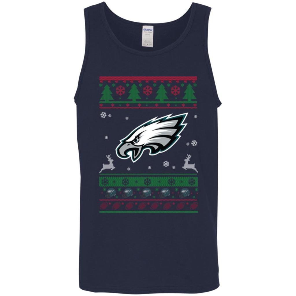 Philadelphia Eagles Logo Football Teams Ugly Christmas Sweater Men Tank Top