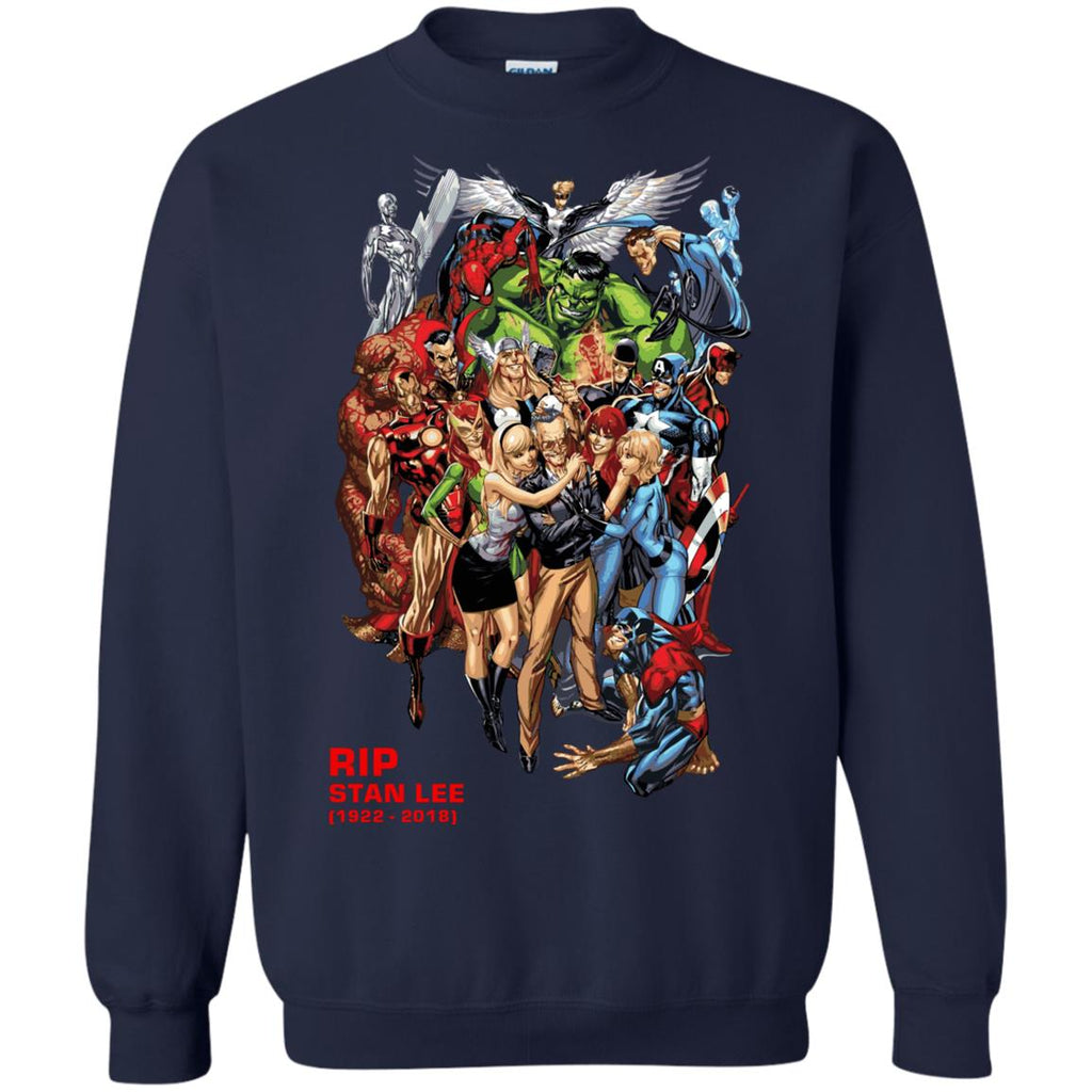 Rip Stan Lee Father Of Super Heroes Unisex Crewneck Pullover Sweatshirt