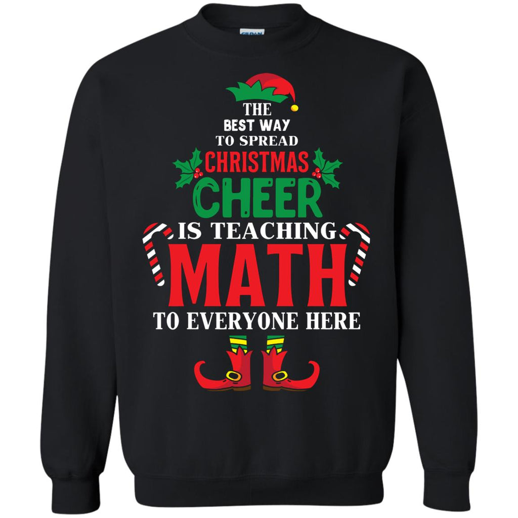 Christmas Cheer Is Teaching Math Unisex Crewneck Pullover Sweatshirt