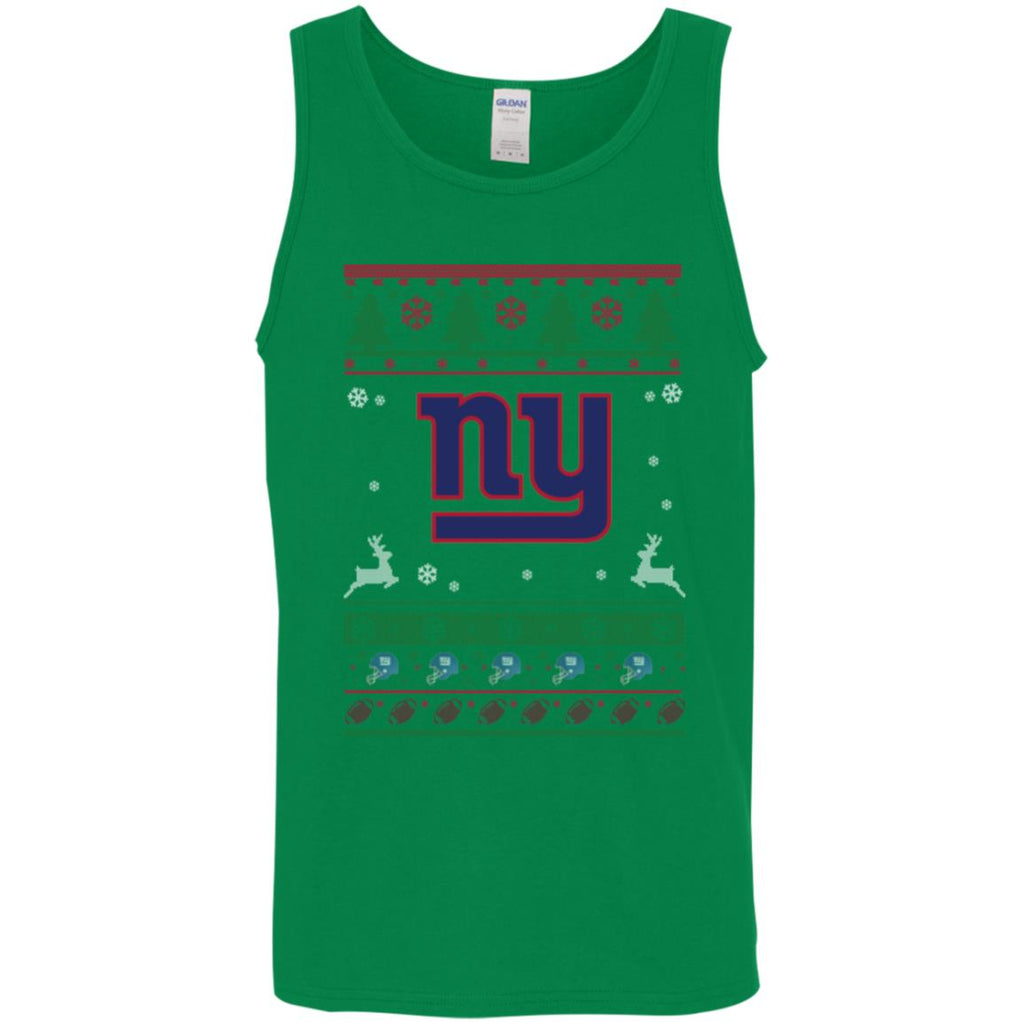 New York Giants Logo Football Teams Ugly Christmas Sweater Men Tank Top