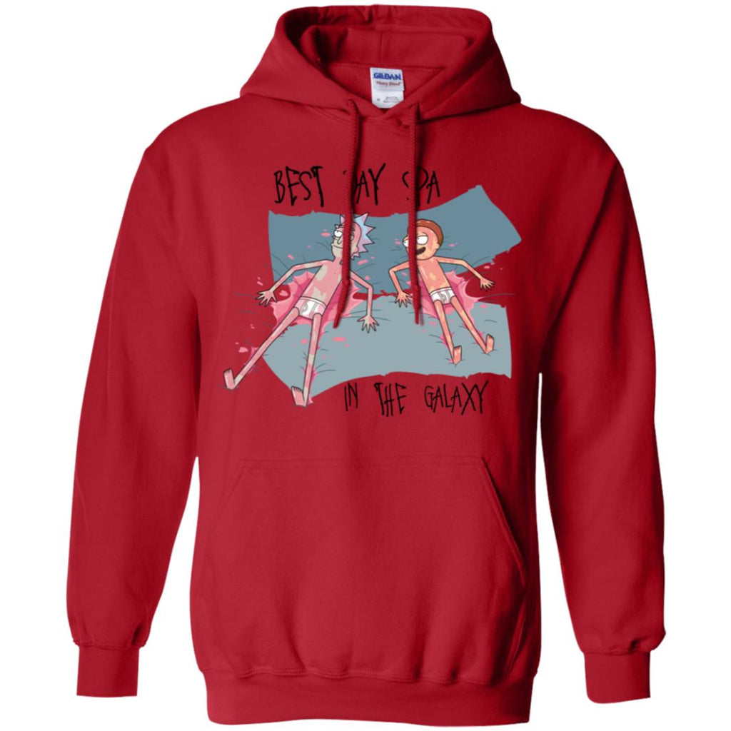 Rick And Morty Best Spa Day In The Galaxy Men Pullover Hoodie