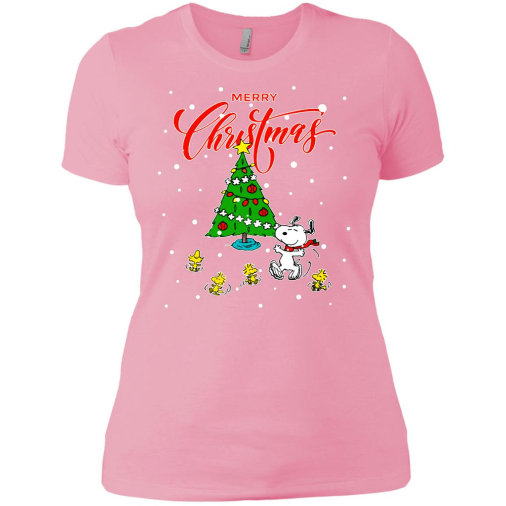 Peanuts-snoopy Christmas Tree Women T-Shirt