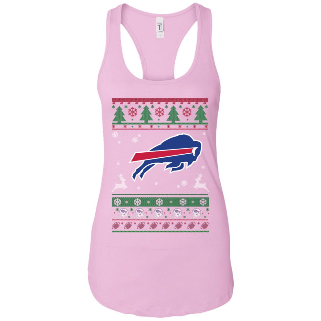 Buffalo Bills Logo Football Teams Ugly Christmas Sweater Women Tank