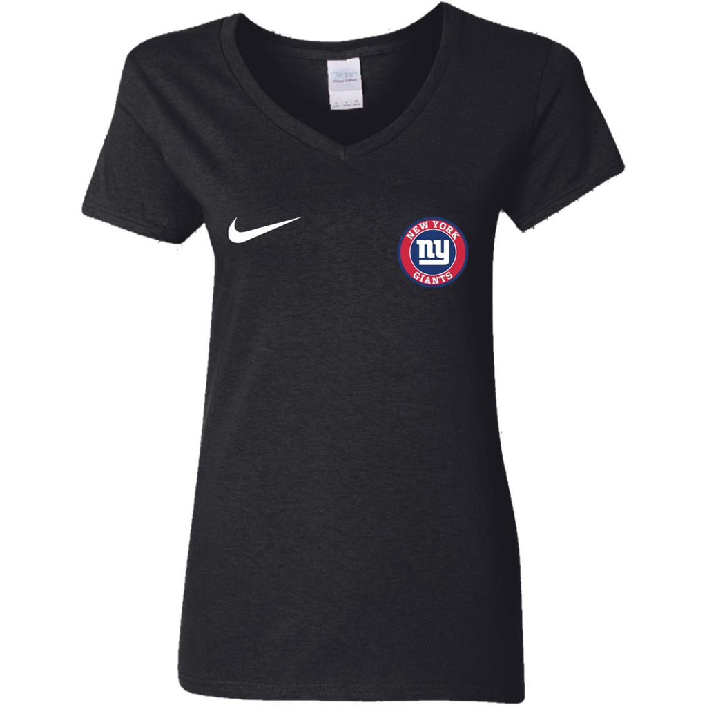 Nike New York Giants Nfl Football Women V-Neck T-Shirt