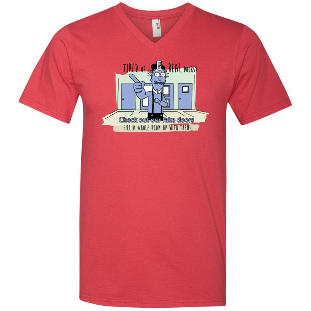 Rick And Morty - Fake Doors Room Men V-Neck T-Shirt