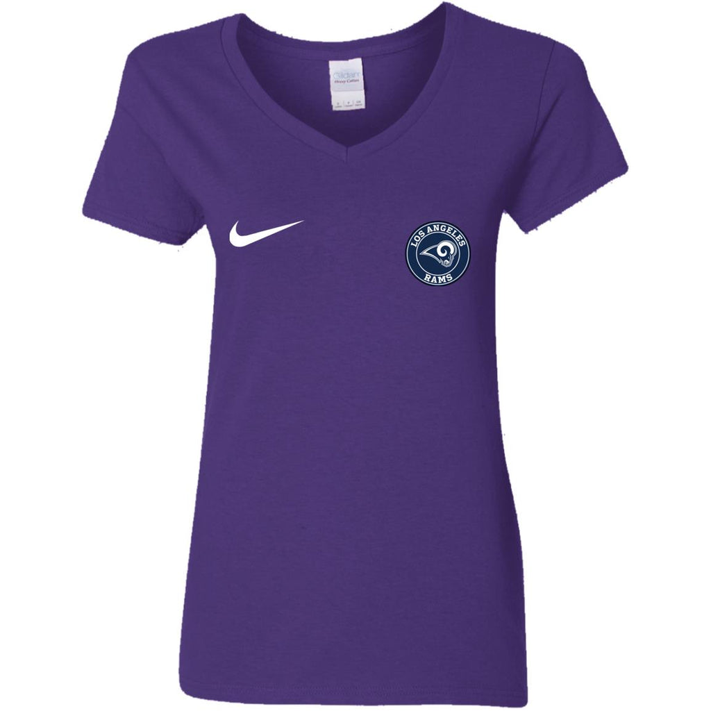Nike Los Angeles Rams Nfl Football Women V-Neck T-Shirt