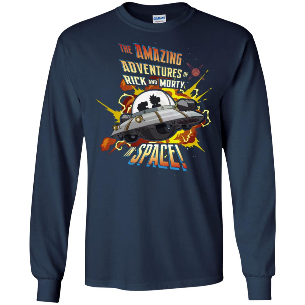 Rick And Morty Amazing Adventures In Space Men Long SLeeve Shirt
