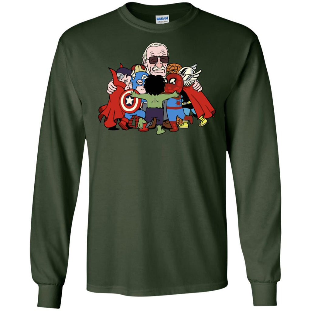 Stan Lee Shirt - Father Of Super Heroes Men Long SLeeve Shirt