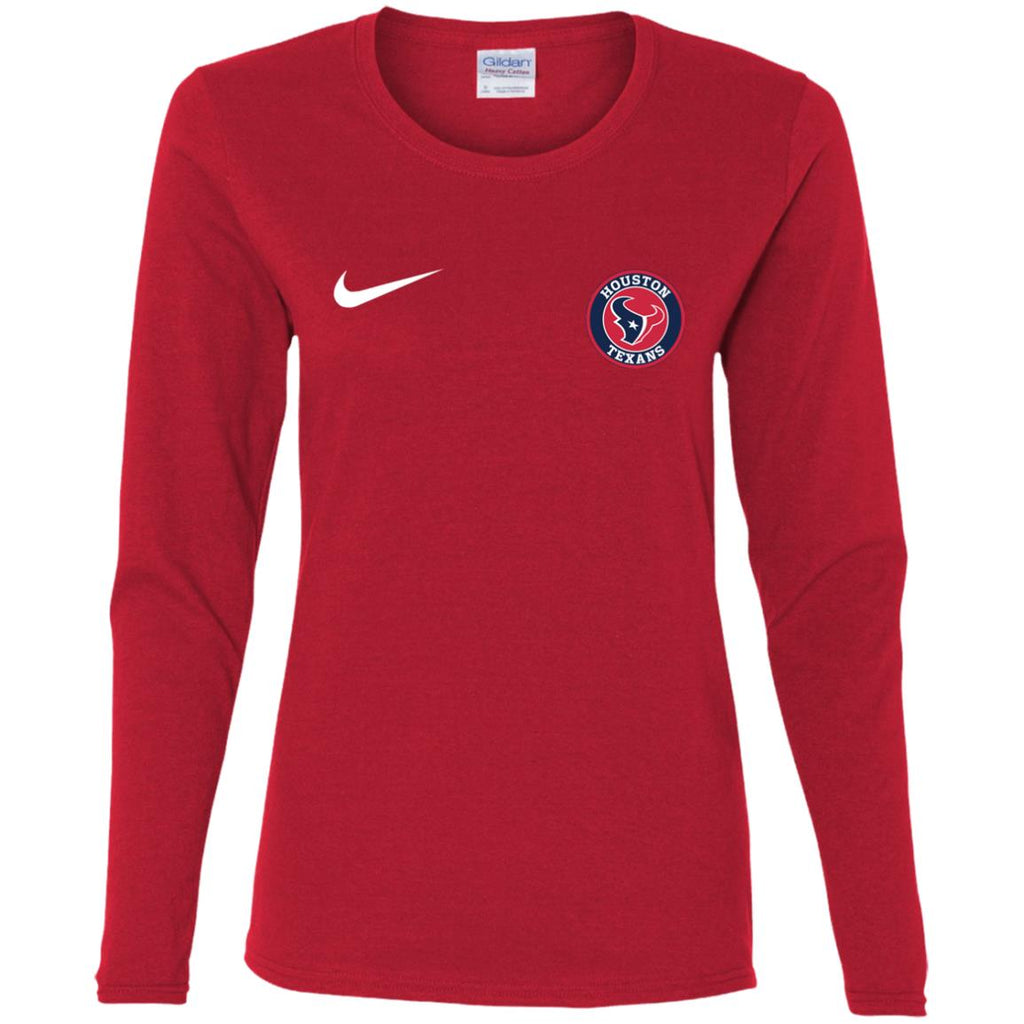 Nike Houston Texans Nfl Football Women Long Sleeve Shirt