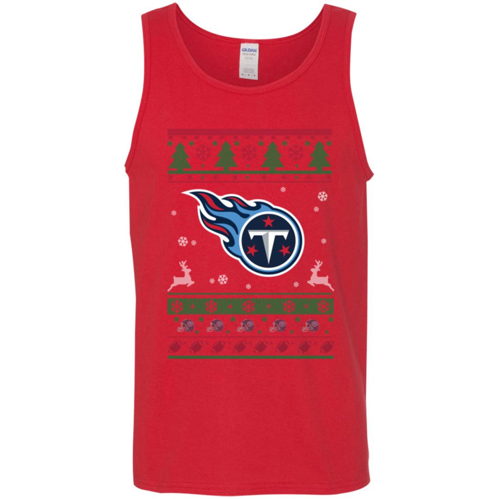 Tennessee Titans Logo Football Teams Ugly Christmas Sweater Men Tank Top