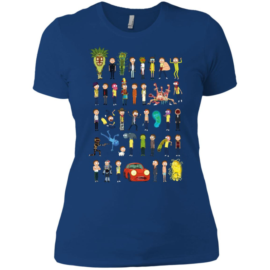 Ricky And Morty The Many Morty's Women T-Shirt