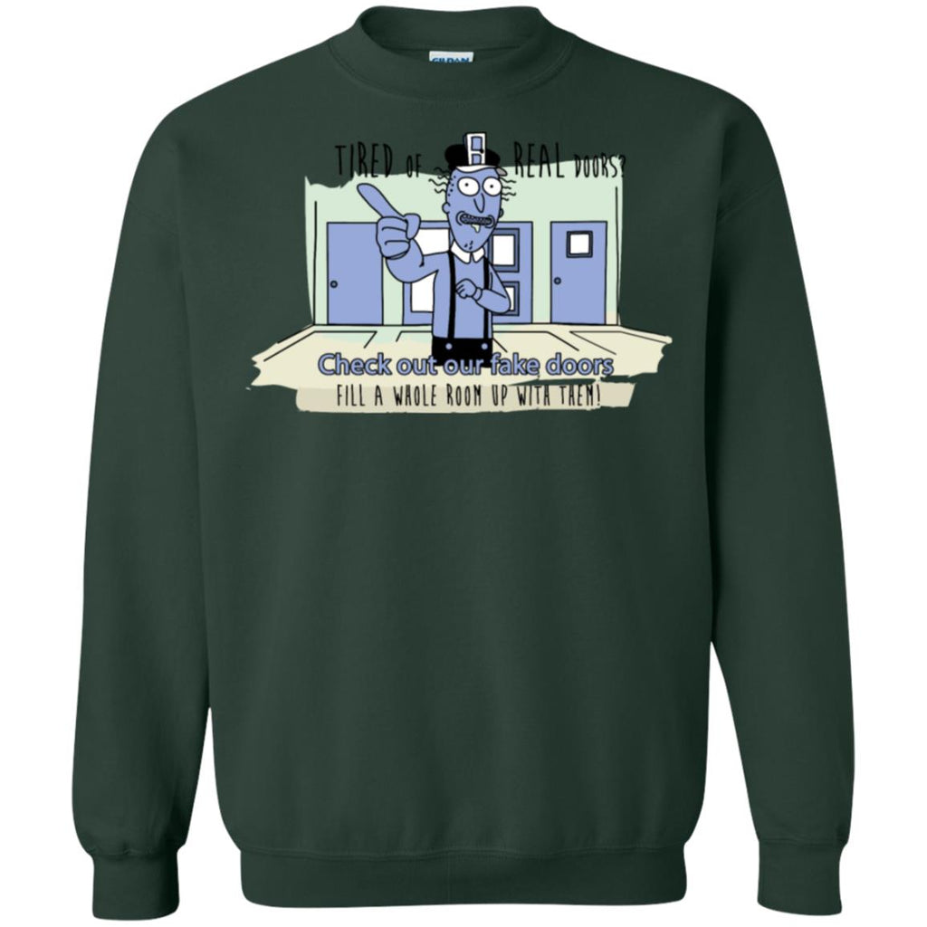 Rick And Morty - Fake Doors Room Unisex Crewneck Pullover Sweatshirt