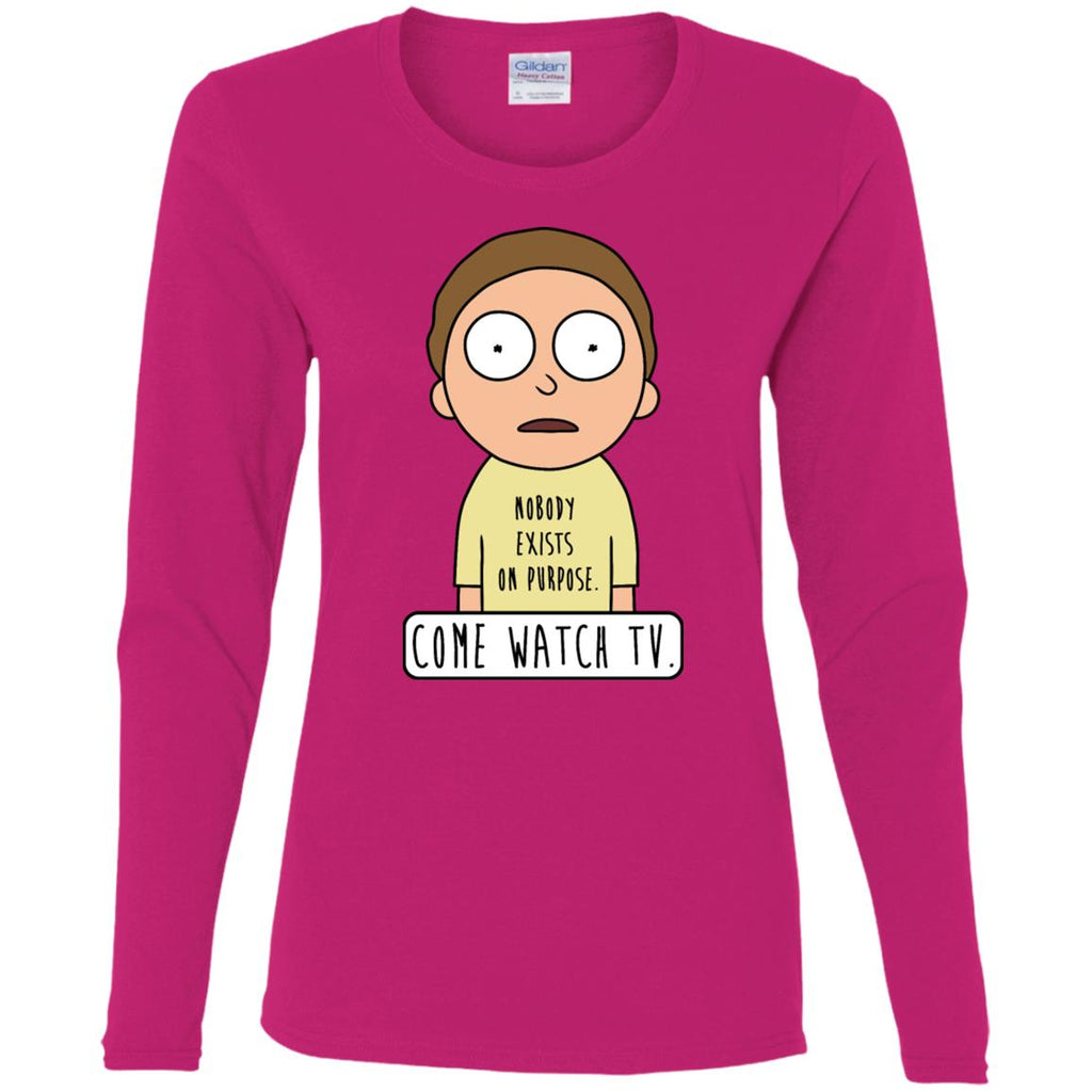 Rick And Morty Come Watch Tv Quote Women Long Sleeve Shirt