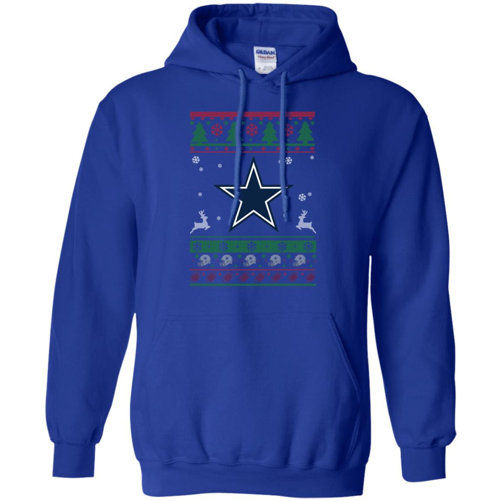 Dallas Cowboys Logo Football Teams Ugly Christmas Sweater Men Pullover Hoodie