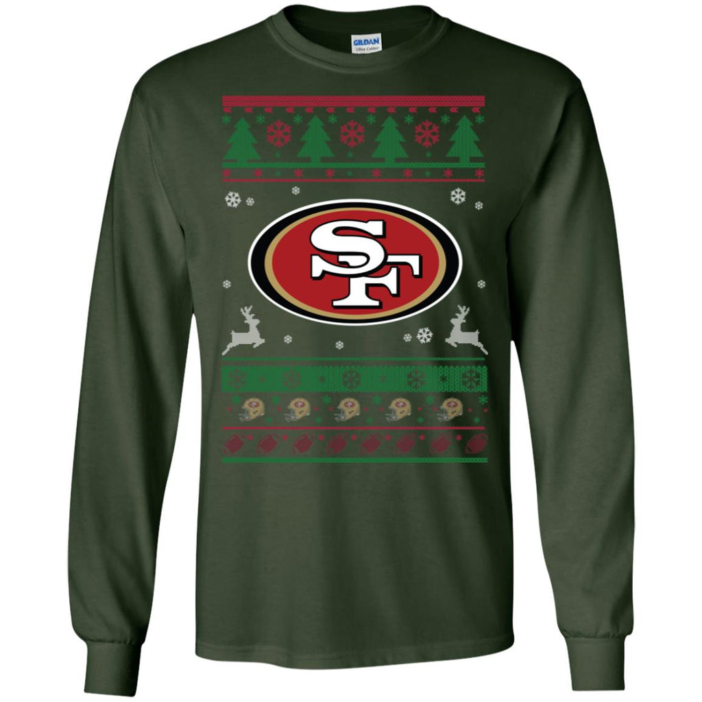San Francisco 49ers Logo Football Teams Ugly Christmas Sweater Men Long SLeeve Shirt