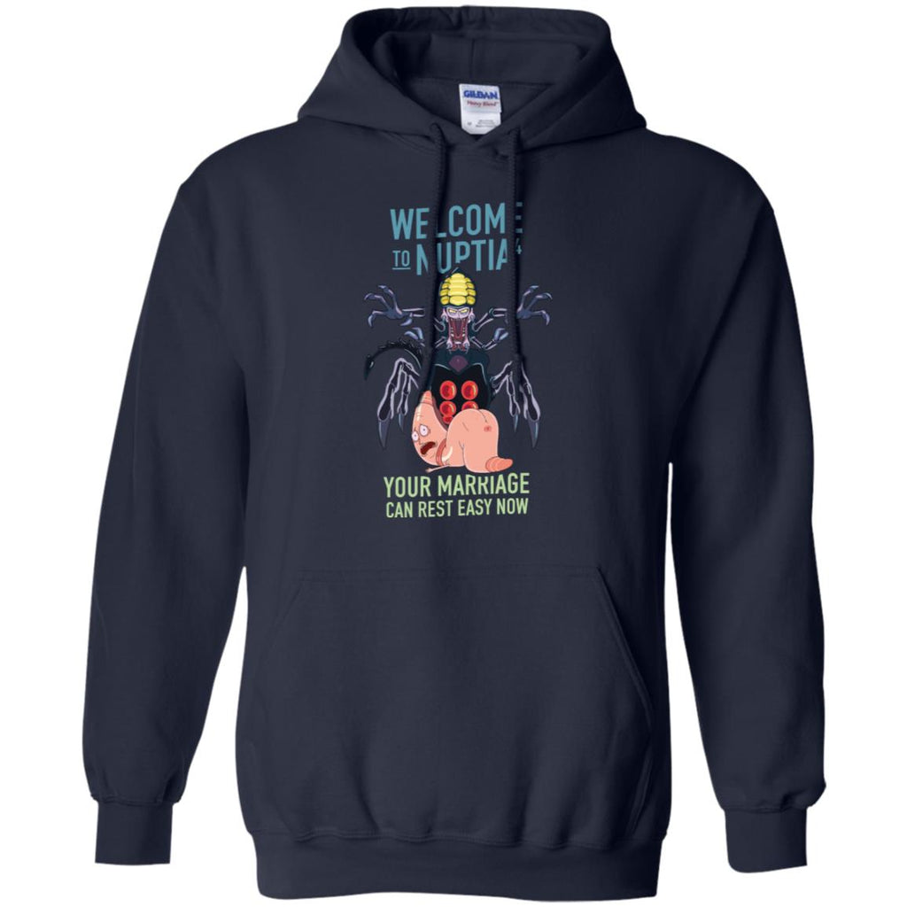 Rick And Morty Welcome To Nuptia Men Pullover Hoodie