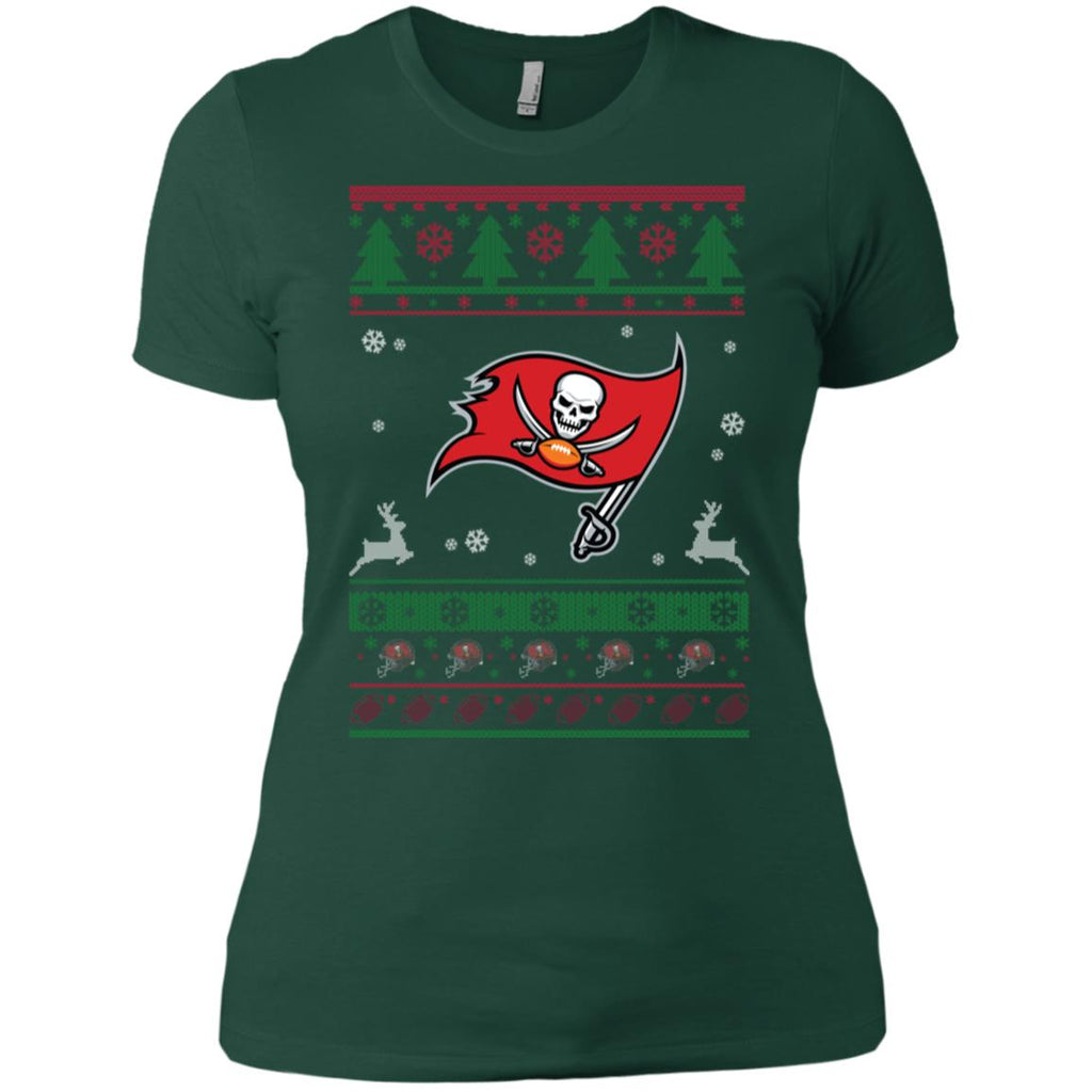 Tampa Bay Buccaneers Logo Football Teams Ugly Christmas Sweater Women T-Shirt
