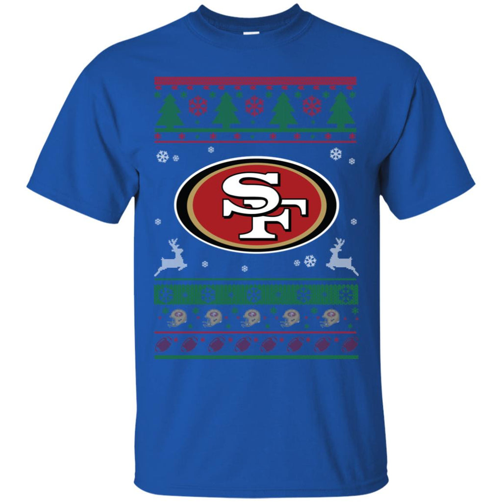 San Francisco 49ers Logo Football Teams Ugly Christmas Sweater Men T-Shirt
