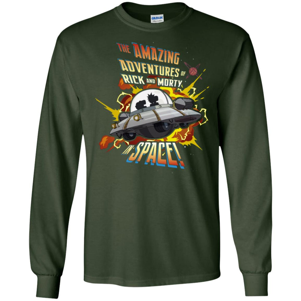 Rick And Morty Amazing Adventures In Space Men Long SLeeve Shirt