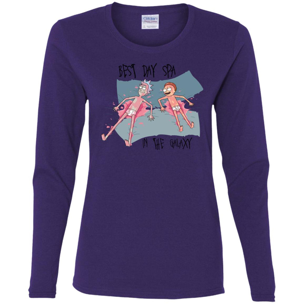 Rick And Morty Best Spa Day In The Galaxy Women Long Sleeve Shirt