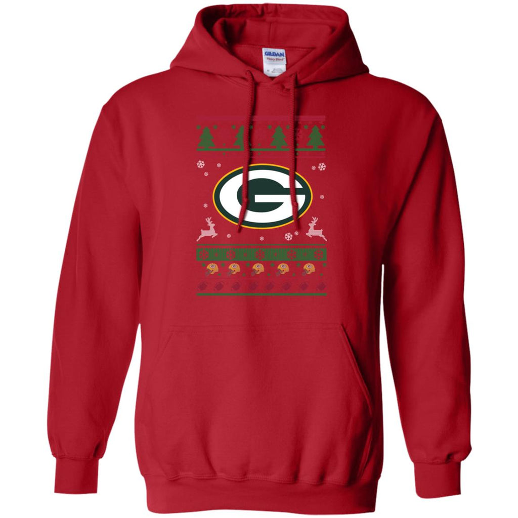 Green Bay Packers Logo Football Teams Ugly Christmas Sweater Men Pullover Hoodie