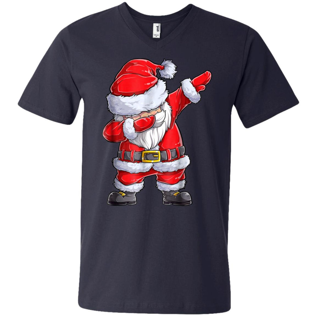 Dabbing Santa Shirt Christmas Boys Kids Men Xmas Gifts Tees Men V-Neck T-Shirt