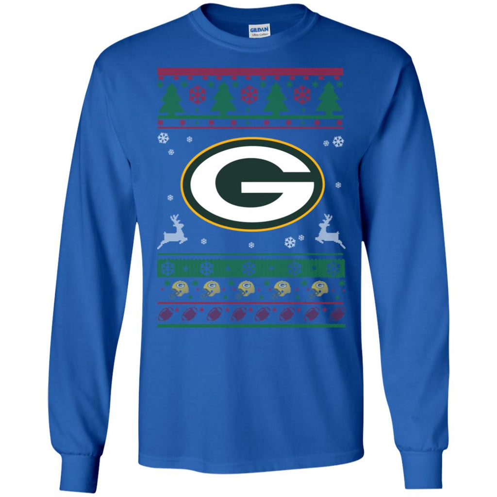 Green Bay Packers Logo Football Teams Ugly Christmas Sweater Men Long SLeeve Shirt