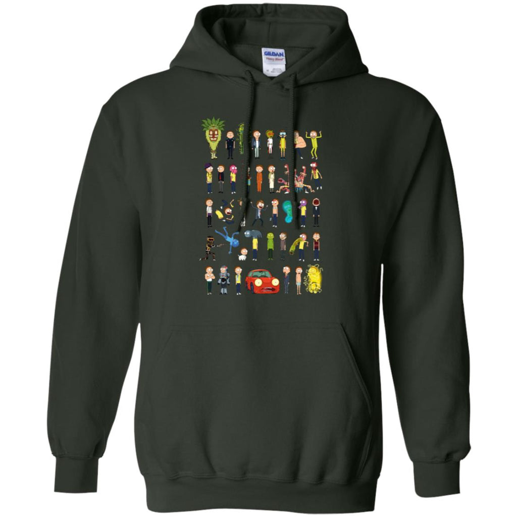 Ricky And Morty The Many Morty's Men Pullover Hoodie