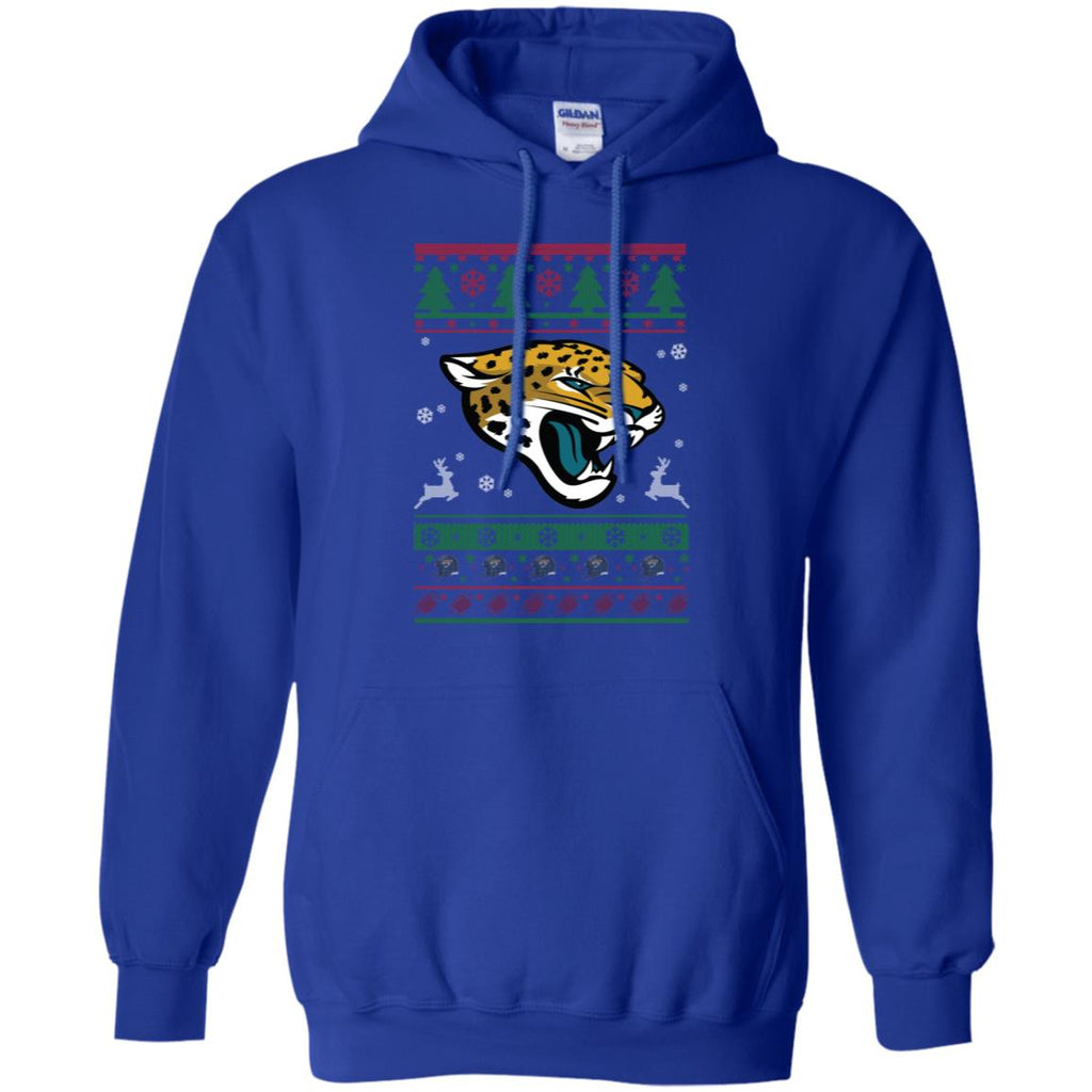 Jacksonville Jaguars Logo Football Teams Ugly Christmas Sweater Men Pullover Hoodie