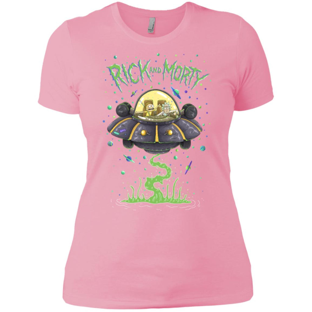Rick And Morty Spaceship Illustration Women T-Shirt