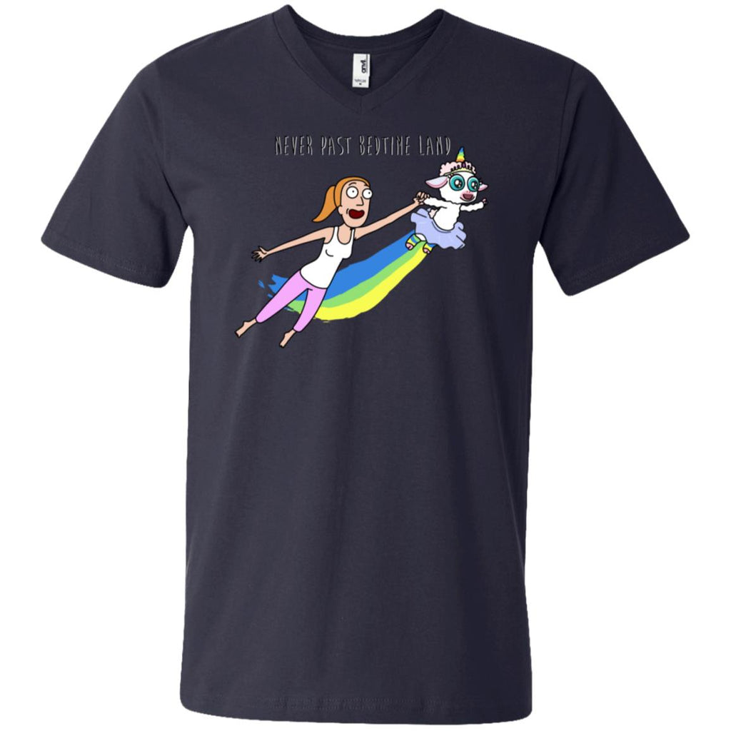 Rick And Morty Summer Never Past Bedtime Land Men V-Neck T-Shirt