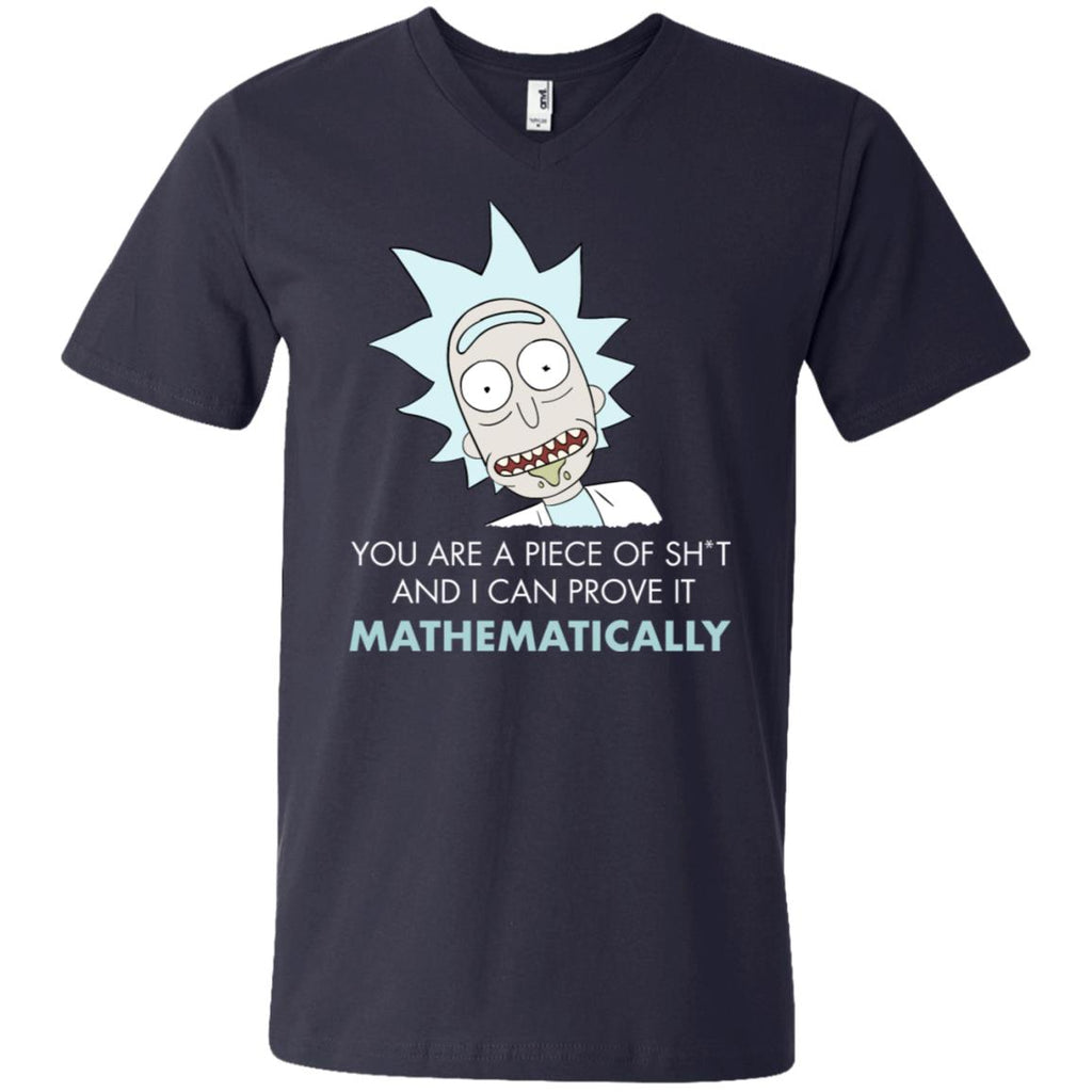 Rick And Morty Mathematical Proof Quote Men V-Neck T-Shirt