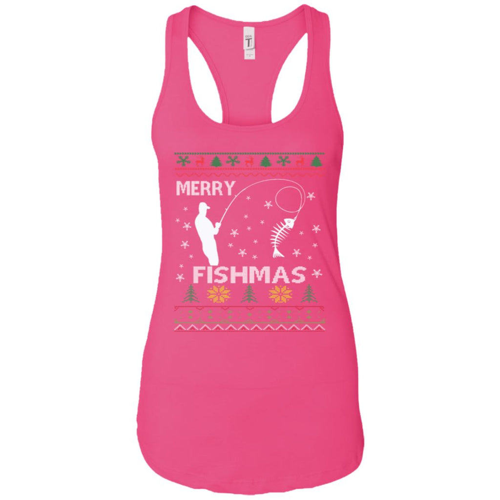 Merry Fishmas Ugly Christmas Women Tank