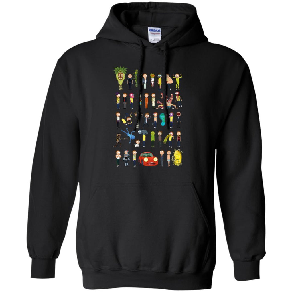 Ricky And Morty The Many Morty's Men Pullover Hoodie